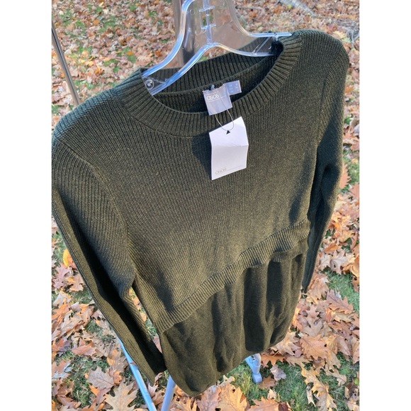 RELISTED ASOS Green Knit Sweater Dress Long Sleeves Crew Neck New With Tags - Picture 15 of 15